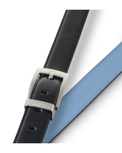Classic Leather Belt Black Caviar And Blue