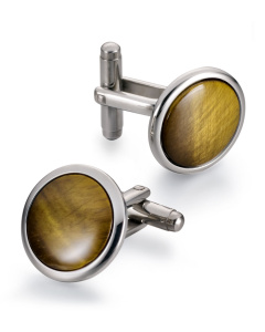 Discus Cufflinks Tigers Eye
