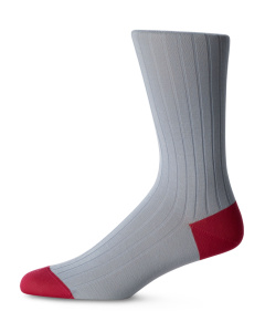English Cotton Lisle Socks Light Blue & Pink