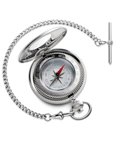Pocket Compass Half Hunter White