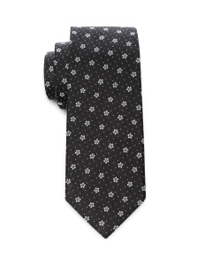 Tie Pindot Sakura Black